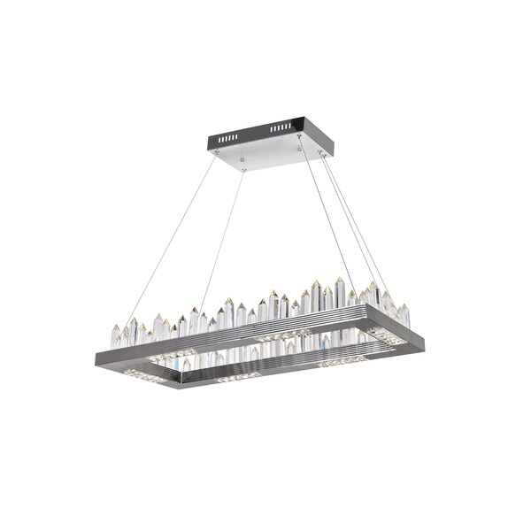 Cwi Lighting Agassiz LED Island/Pool Table Chandelier With Polished Nickel Finish 1218P32-613-RC - main